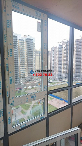 Парголово, ул. Фёдора Абрамова 16-1, теплое остекление балкона