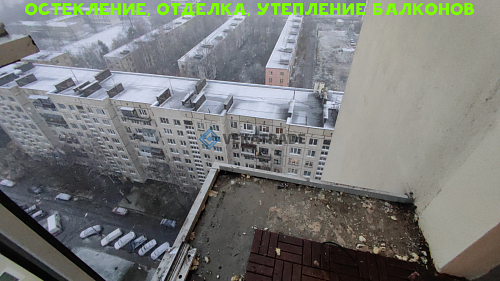 Красносельский район, ул. 2-ая Комсомольская 40-3, остекление балкона