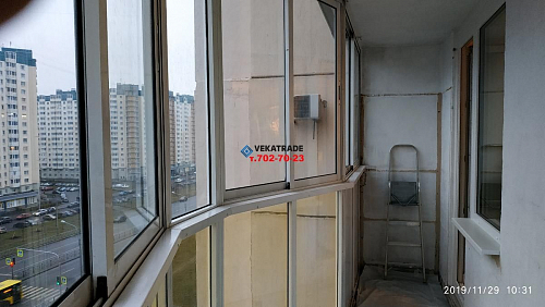 Приморский район, Богатырский 51, панорамное остекление лоджии