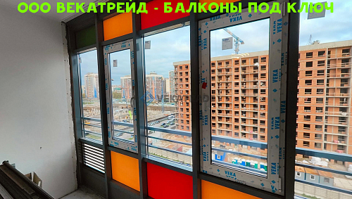 Московский район, ул. Среднерогатская 11, остекление лоджии альпинистами