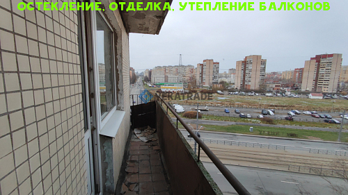 Красносельский район, ул. Десантников 28, серия дома 1-ЛГ602У, остекление балкона