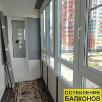 Невский район, тер. Усть Славянка, Советский пр 34-2-1, замена фасадного остекления балкона