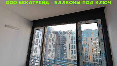 Выборгский район, ул. Новолитовская 10-1, замена фасадного остекления альпинистами