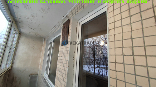 Выборгский район, ул. Шостаковича 5-1, серия дома 1ЛГ-504-Д, остекление квартиры