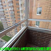 Красносельский район, ул. Добровольцев 2, остекление балкона