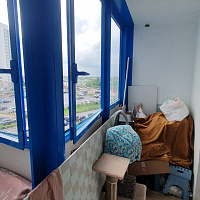 №13502 ЖК Правый берег-3 Западный 14 остекление лоджии