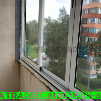 Красносельский район, ул. Добровольцев 58, серия дома 600.11 (Корабль), остекление балкона