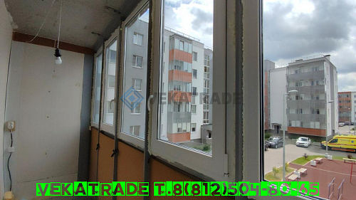 Петродворцовый район, ул. Парковая 14-3, остекление балкона