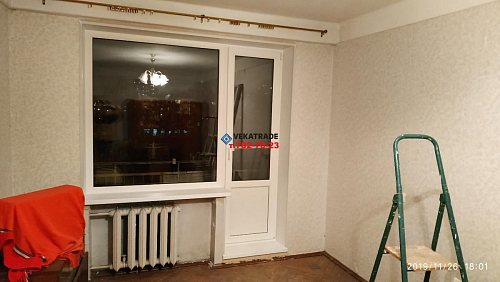 Московский район, пр. Космонавтов 52-6, серия дома 1-ЛГ-507, установка теплого балконного блока