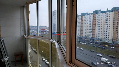 Приморский район, Богатырский 51, панорамное остекление лоджии