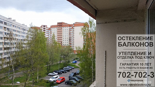 Кировский район, пр. Маршала Жукова 34-1, серия дома 1 ЛГ 600, остекление 3х метровой лоджии