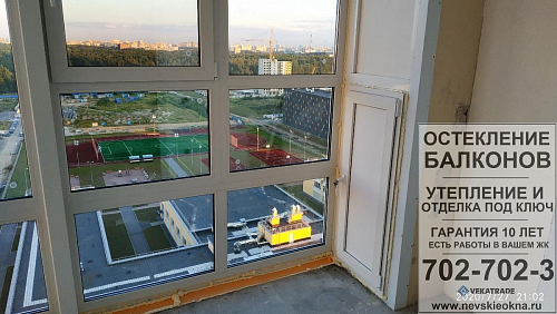 Приморский район, Суздальское шоссе 26-2, замена фасадного остекления