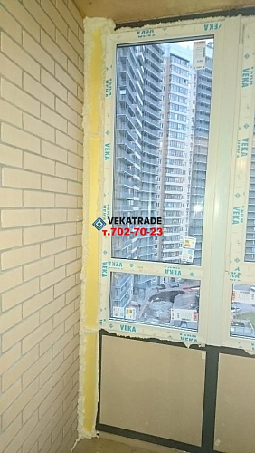 Парголово, ул. Фёдора Абрамова 16-1, теплое остекление балкона