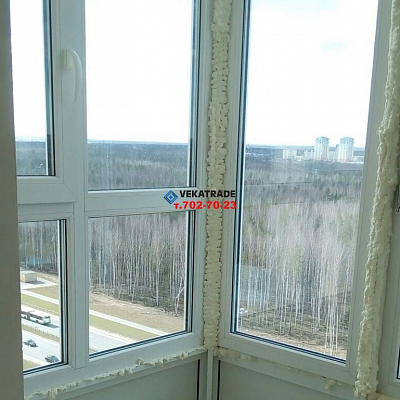 Замена фасадного остекления балкона