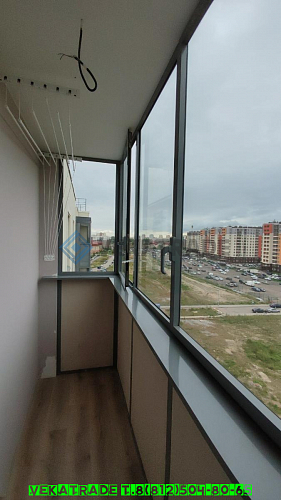 Красносельский район, Петергофское ш 84-19, остекление балкона и утепление фасада