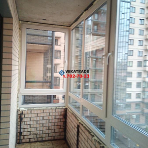 Остекление Г образного балкона ЖК Репка