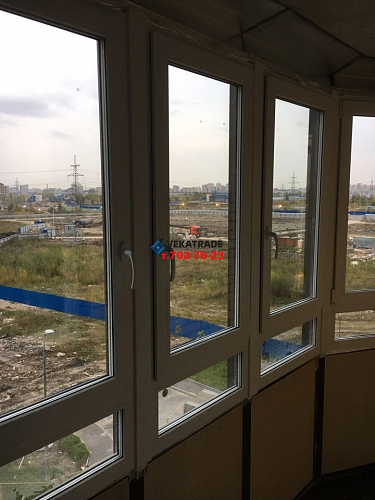 Парголово, ул. Фёдора Абрамова д 21-3, установка окна и теплое остекление на балконе
