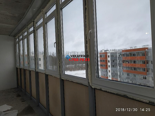 Петродворцовый район, ул. Парковая 14-3, теплое фасадное остекление