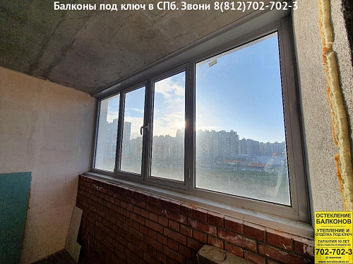 Красносельский район, пр. Героев 18, остекление 2х балконов