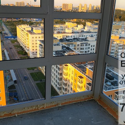 Замена фасадного остекления балкона ЖК Новоорловский в СПб