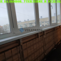 Московский район, ул. Купчинская 19, серия дома 1ЛГ-504, остекление лоджии