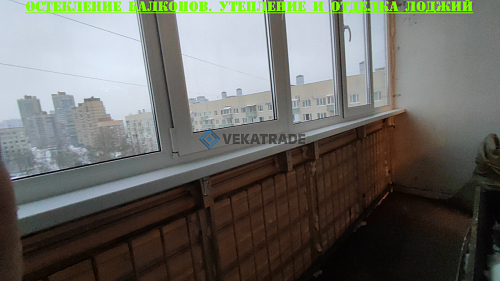 Московский район, ул. Купчинская 19, серия дома 1ЛГ-504, остекление лоджии