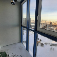 Московский район, пр. Космонавтов 37, установка термокоробов на фасадное остекление
