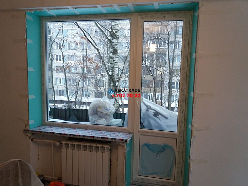 Калининский район, пр. Северный 63-4, серия дома 1ЛГ-507-6, установка теплого балконного блока