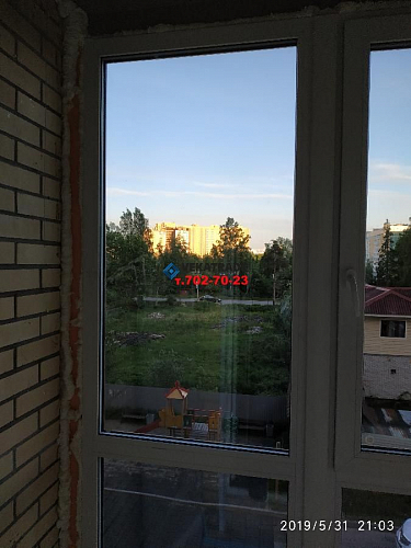 Новое Девяткино, ул. Арсенальная 6, остекление балкона и установка окна