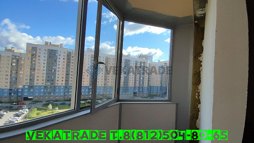 Невский район, ул. Белышева 5-6, остекление и отделка лоджии