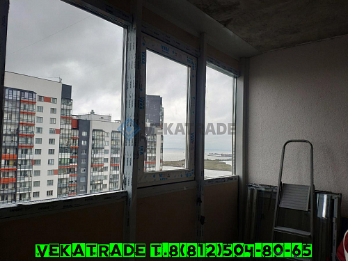 Красносельский район, пр. Героев 18, остекление лоджии альпинистами
