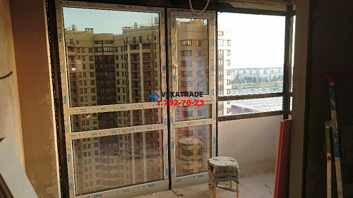 Парголово, ул. Михаила Дудина 25, остекление 2х балконов