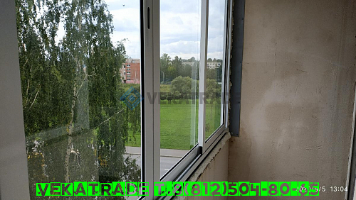 Красносельский район, ул. Добровольцев 58, серия дома 600.11 (Корабль), остекление балкона