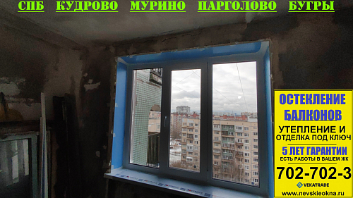 Красногвардейский район, Индустриальный пр. 28, серия дома 504, установка окна в Брежневке