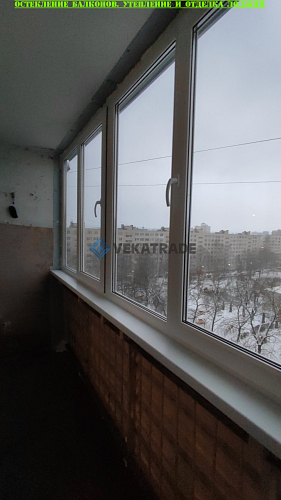 Московский район, ул. Купчинская 19, серия дома 1ЛГ-504, остекление лоджии